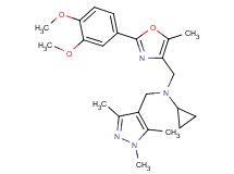 N-{[2-(3,4-dimethoxyphenyl)-5-methyl-1,3-oxazol-4-yl]methyl}-N-[(1,3,5-trimethyl-1H-pyrazol-4-yl)methyl]cyclopropanamine