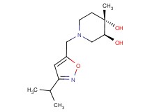 (3S*,4S*)-1-[(3-isopropylisoxazol-5-yl)methyl]-4-methylpiperidine-3,4-diol