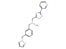 N-methyl-1-[3-(1H-pyrazol-1-ylmethyl)phenyl]-N-{[3-(3-pyridinyl)-1,2,4-oxadiazol-5-yl]methyl}methanamine