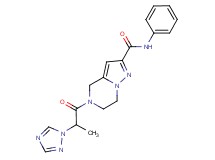 N-phenyl-5-[2-(1H-1,2,4-triazol-1-yl)propanoyl]-4,5,6,7-tetrahydropyrazolo[1,5-a]pyrazine-2-carboxamide