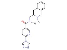 N-methyl-N-[(2-methyl-1,2,3,4-tetrahydro-3-isoquinolinyl)methyl]-6-(4H-1,2,4-triazol-4-yl)nicotinamide