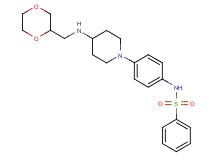 N-(4-{4-[(1,4-dioxan-2-ylmethyl)amino]-1-piperidinyl}phenyl)benzenesulfonamide