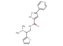 N-[2-(dimethylamino)-2-(2-thienyl)ethyl]-3-pyridin-4-yl-1H-pyrazole-5-carboxamide