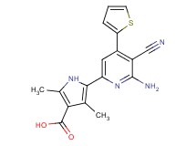 5-[6-amino-5-cyano-4-(2-thienyl)pyridin-2-yl]-2,4-dimethyl-1H-pyrrole-3-carboxylic acid