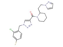 1-{[1-(2-chloro-4-fluorobenzyl)-1H-1,2,3-triazol-4-yl]carbonyl}-2-[2-(1H-pyrazol-1-yl)ethyl]piperidine