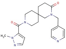 9-[(1-methyl-1H-pyrazol-5-yl)carbonyl]-2-(pyridin-4-ylmethyl)-2,9-diazaspiro[5.5]undecan-3-one