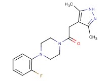 1-[(3,5-dimethyl-1H-pyrazol-4-yl)acetyl]-4-(2-fluorophenyl)piperazine