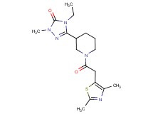5-{1-[(2,4-dimethyl-1,3-thiazol-5-yl)acetyl]piperidin-3-yl}-4-ethyl-2-methyl-2,4-dihydro-3H-1,2,4-triazol-3-one