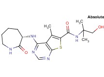 N-(2-hydroxy-1,1-dimethylethyl)-5-methyl-4-{[(3S)-2-oxo-3-azepanyl]amino}thieno[2,3-d]pyrimidine-6-carboxamide