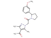 1-(1-{2-[2-(3-methoxyphenyl)-1-pyrrolidinyl]-2-oxoethyl}-3,5-dimethyl-1H-pyrazol-4-yl)ethanone