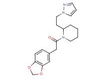 1-(1,3-benzodioxol-5-ylacetyl)-2-[2-(1H-pyrazol-1-yl)ethyl]piperidine