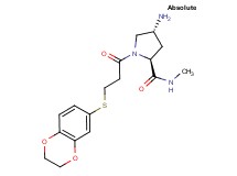 (4R)-4-amino-1-[3-(2,3-dihydro-1,4-benzodioxin-6-ylthio)propanoyl]-N-methyl-L-prolinamide