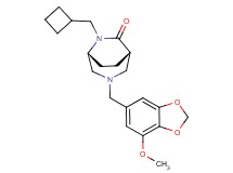 (1S*,5R*)-6-(cyclobutylmethyl)-3-[(7-methoxy-1,3-benzodioxol-5-yl)methyl]-3,6-diazabicyclo[3.2.2]nonan-7-one
