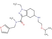 1-ethyl-N-(3-furylmethyl)-5-[(2-isopropoxyethyl)amino]-N-methyl-4,5,6,7-tetrahydro-1H-indazole-3-carboxamide