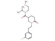 1-[2-(3-fluorophenyl)ethyl]-N-isopropyl-N-(2-methoxyethyl)-6-oxo-3-piperidinecarboxamide
