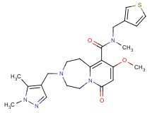 3-[(1,5-dimethyl-1H-pyrazol-4-yl)methyl]-9-methoxy-N-methyl-7-oxo-N-(3-thienylmethyl)-1,2,3,4,5,7-hexahydropyrido[1,2-d][1,4]diazepine-10-carboxamide