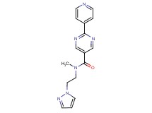 N-methyl-N-[2-(1H-pyrazol-1-yl)ethyl]-2-pyridin-4-ylpyrimidine-5-carboxamide