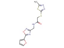 N-{[5-(2-furyl)-1,2,4-oxadiazol-3-yl]methyl}-2-[(5-methyl-1,3,4-thiadiazol-2-yl)thio]acetamide
