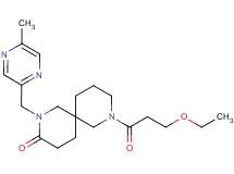 8-(3-ethoxypropanoyl)-2-[(5-methyl-2-pyrazinyl)methyl]-2,8-diazaspiro[5.5]undecan-3-one