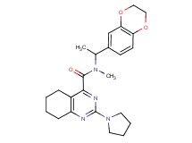 N-[1-(2,3-dihydro-1,4-benzodioxin-6-yl)ethyl]-N-methyl-2-(1-pyrrolidinyl)-5,6,7,8-tetrahydro-4-quinazolinecarboxamide