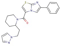 6-phenyl-3-({2-[2-(1H-pyrazol-1-yl)ethyl]-1-piperidinyl}carbonyl)imidazo[2,1-b][1,3]thiazole