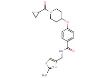 4-{[1-(cyclopropylcarbonyl)-4-piperidinyl]oxy}-N-[(2-methyl-1,3-thiazol-4-yl)methyl]benzamide