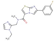N-[(1-ethyl-1H-imidazol-2-yl)methyl]-6-(3-fluorophenyl)-N-methylimidazo[2,1-b][1,3]thiazole-3-carboxamide