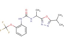 N-[1-(5-isopropyl-1,3,4-oxadiazol-2-yl)ethyl]-N'-[2-(trifluoromethoxy)phenyl]urea