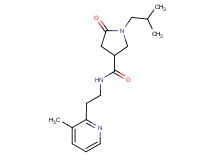 1-isobutyl-N-[2-(3-methylpyridin-2-yl)ethyl]-5-oxopyrrolidine-3-carboxamide
