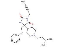 3-(2-butyn-1-yl)-5-[1-(3-methylbutyl)-4-piperidinyl]-5-(2-phenylethyl)-2,4-imidazolidinedione