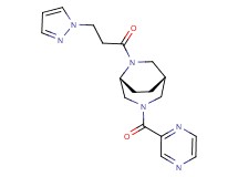 (1S*,5R*)-3-(pyrazin-2-ylcarbonyl)-6-[3-(1H-pyrazol-1-yl)propanoyl]-3,6-diazabicyclo[3.2.2]nonane