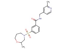 3-[(2-methyl-1,4-oxazepan-4-yl)sulfonyl]-N-[(2-methylpyridin-4-yl)methyl]benzamide
