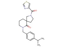 7-(4-isopropylbenzyl)-2-(1,3-thiazol-4-ylcarbonyl)-2,7-diazaspiro[4.5]decan-6-one