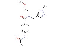 4-(acetylamino)-N-(2-methoxyethyl)-N-[(1-methyl-1H-pyrazol-4-yl)methyl]benzamide