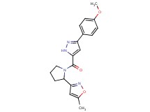 3-(1-{[3-(4-methoxyphenyl)-1H-pyrazol-5-yl]carbonyl}-2-pyrrolidinyl)-5-methylisoxazole