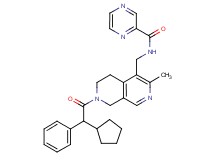 N-({7-[cyclopentyl(phenyl)acetyl]-3-methyl-5,6,7,8-tetrahydro-2,7-naphthyridin-4-yl}methyl)-2-pyrazinecarboxamide