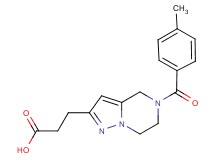 3-[5-(4-methylbenzoyl)-4,5,6,7-tetrahydropyrazolo[1,5-a]pyrazin-2-yl]propanoic acid