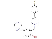 2-{[4-(4-fluorophenyl)-3,6-dihydro-1(2H)-pyridinyl]methyl}-4-(2-pyrazinyl)phenol