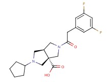 (3aS*,6aS*)-2-cyclopentyl-5-[(3,5-difluorophenyl)acetyl]hexahydropyrrolo[3,4-c]pyrrole-3a(1H)-carboxylic acid