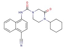 N-(4-cyano-1-naphthyl)-4-cyclohexyl-3-oxopiperazine-1-carboxamide