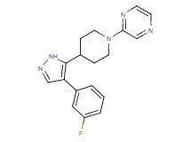 2-{4-[4-(3-fluorophenyl)-1H-pyrazol-5-yl]piperidin-1-yl}pyrazine
