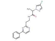 2-(4-chloro-1H-pyrazol-1-yl)-N-[2-(4-phenylpyrimidin-2-yl)ethyl]propanamide