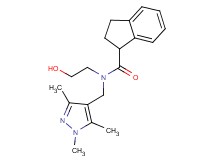 N-(2-hydroxyethyl)-N-[(1,3,5-trimethyl-1H-pyrazol-4-yl)methyl]indane-1-carboxamide