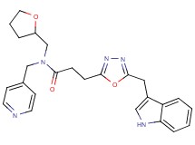 3-[5-(1H-indol-3-ylmethyl)-1,3,4-oxadiazol-2-yl]-N-(4-pyridinylmethyl)-N-(tetrahydro-2-furanylmethyl)propanamide