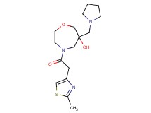 4-[(2-methyl-1,3-thiazol-4-yl)acetyl]-6-(pyrrolidin-1-ylmethyl)-1,4-oxazepan-6-ol