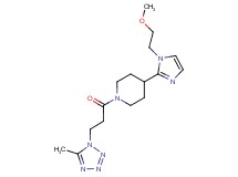 4-[1-(2-methoxyethyl)-1H-imidazol-2-yl]-1-[3-(5-methyl-1H-tetrazol-1-yl)propanoyl]piperidine