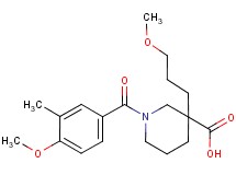 1-(4-methoxy-3-methylbenzoyl)-3-(3-methoxypropyl)-3-piperidinecarboxylic acid