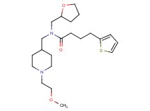 N-{[1-(2-methoxyethyl)-4-piperidinyl]methyl}-N-(tetrahydro-2-furanylmethyl)-4-(2-thienyl)butanamide