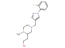 2-(4-{[1-(2-fluorophenyl)-1H-pyrazol-4-yl]methyl}-1-methyl-2-piperazinyl)ethanol trifluoroacetate (salt)