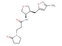 N-{(3R*,4S*)-4-[(3-methylisoxazol-5-yl)methyl]tetrahydrofuran-3-yl}-3-(2-oxopyrrolidin-1-yl)propanamide